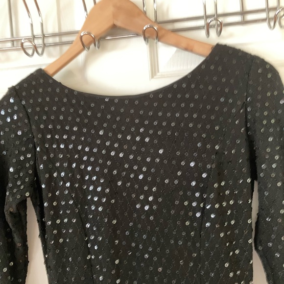 COPY - Cache Maxi Dress Womens 4 Long Black Sequins Formal Prom Glam Sexy Retro… - Picture 6 of 10